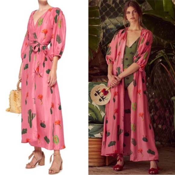 Carolina K | Donna Wrap Dress | Cactus Pink | L - Picture 1 of 11